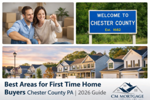 best areas first time buyers Chester County PA 2026 guide CM Mortgage Services