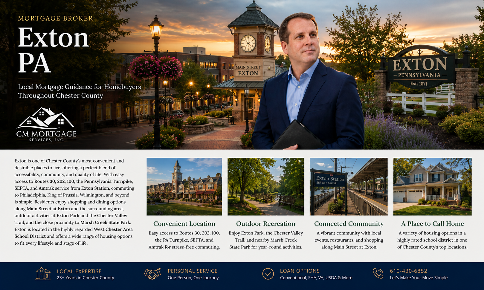 Mortgage broker in Exton PA, J.R. Conway of CM Mortgage Services