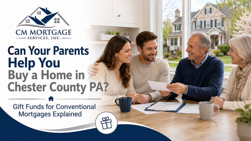 Gift funds mortgage Chester County PA guide by J.R. Conway