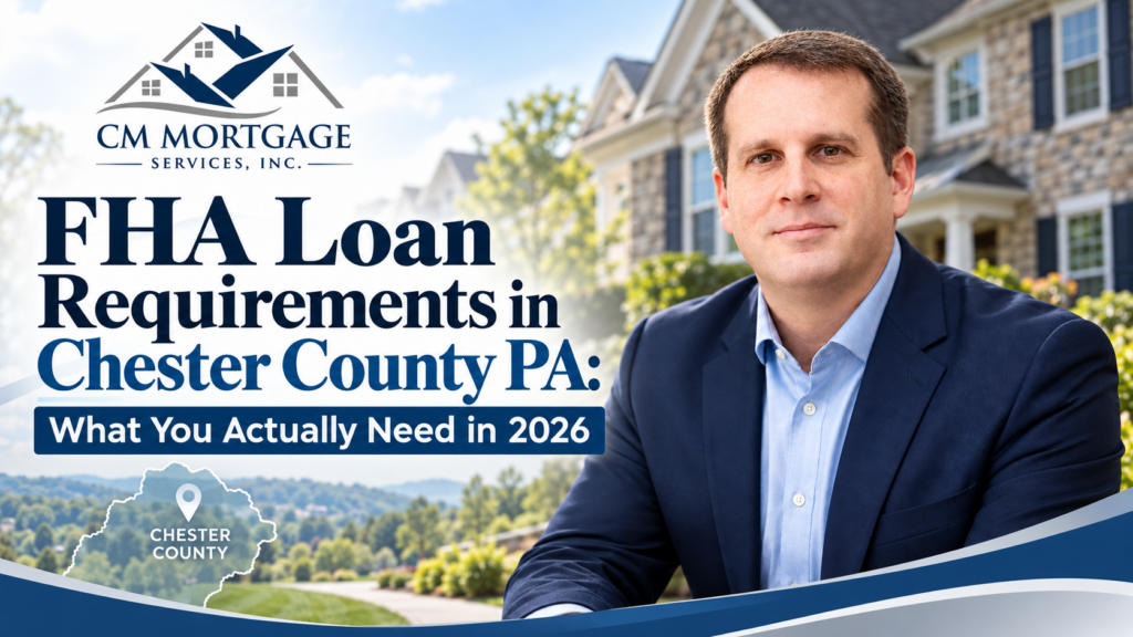 FHA loan requirements Chester County PA 2026 guide CM Mortgage Services