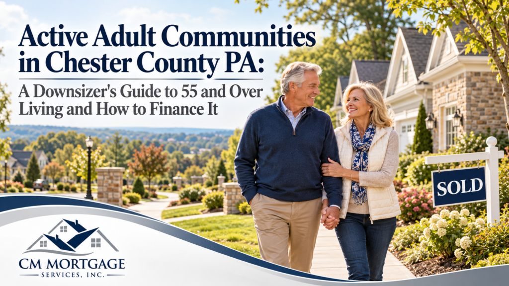 Active adult communities Chester County 55 and over downsizing guide CM Mortgage Services