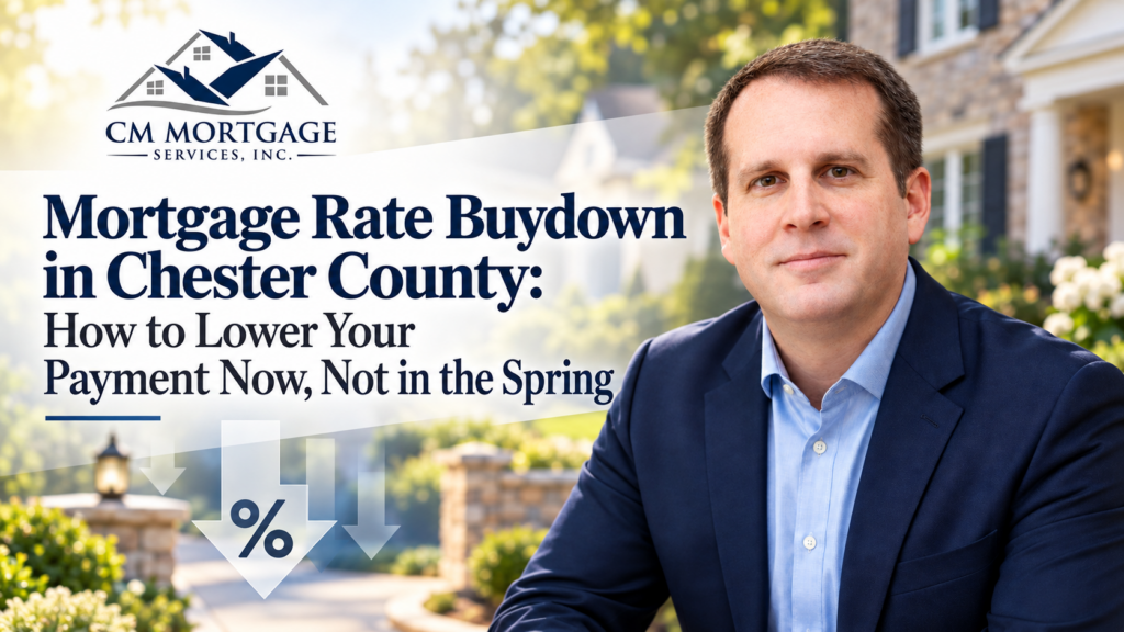 Mortgage rate buydown Chester County 2/1 buydown seller assist guide CM Mortgage Services